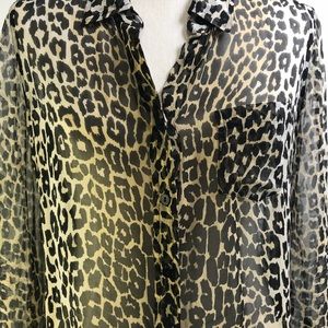 Equipment leopard print silk blouse